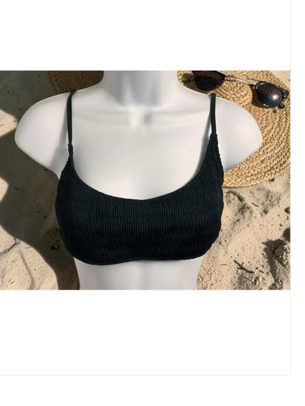 Pacsun Black Swim Eco Bikini Swimsuit Sz L Top